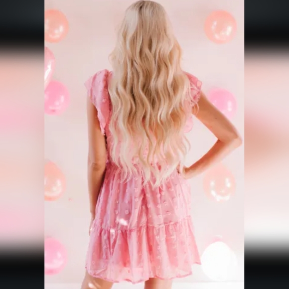 ♥️Last one New pretty pink swiss dot dress - Picture 8 of 13